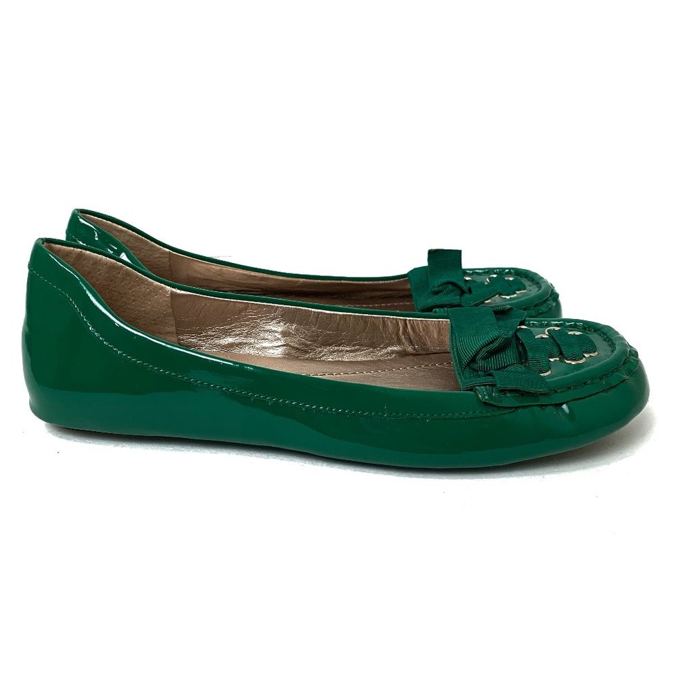 BCBGeneration Green Patent Flats EUC